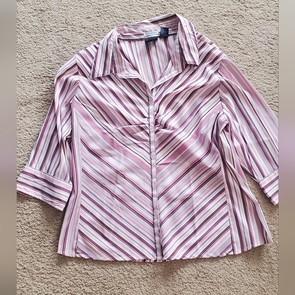 Striped Pink Women's Top - Picture 1 of 2